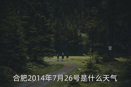 合肥2014年7月26號是什么天氣