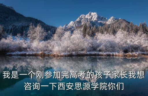 我是一個(gè)剛參加完高考的孩子家長(zhǎng)我想咨詢一下西安思源學(xué)院你們