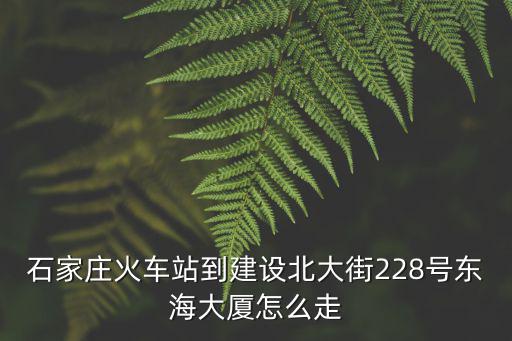 石家莊火車站到建設北大街228號東海大廈怎么走
