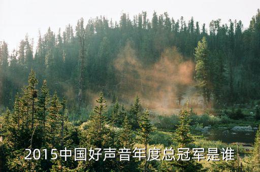 2015中國(guó)好聲音年度總冠軍是誰(shuí)