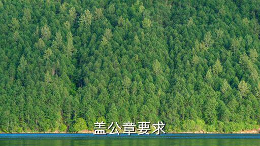 蓋公章要求
