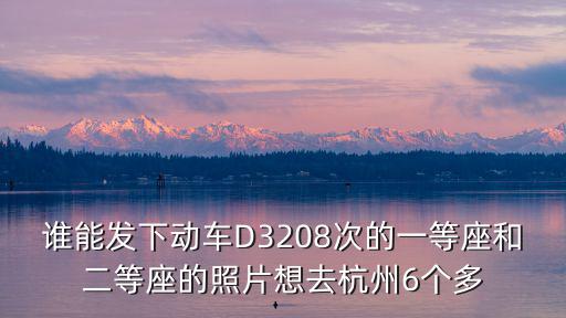 誰能發下動車D3208次的一等座和二等座的照片想去杭州6個多