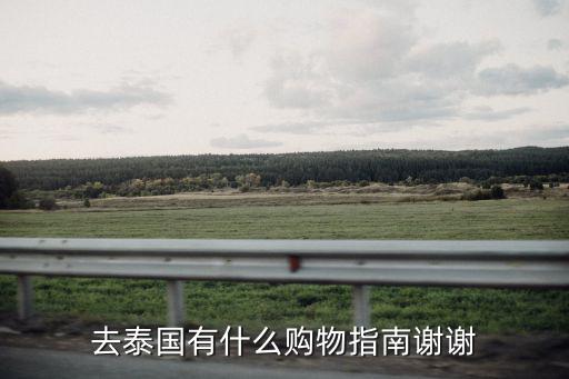 去泰國有什么購物指南謝謝