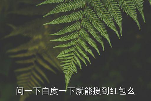 問一下白度一下就能搜到紅包么