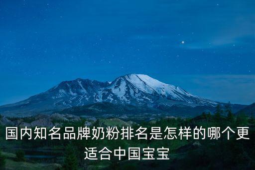 國內知名品牌奶粉排名是怎樣的哪個更適合中國寶寶