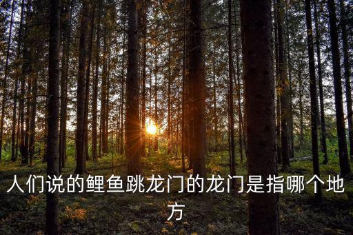 人們說(shuō)的鯉魚(yú)跳龍門(mén)的龍門(mén)是指哪個(gè)地方
