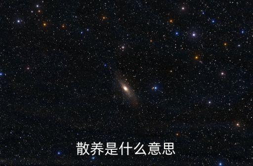 散養是什么意思