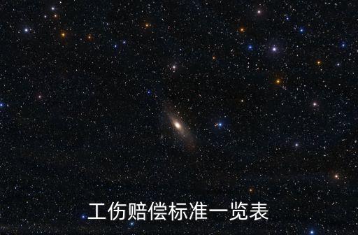 工傷賠償標準一覽表