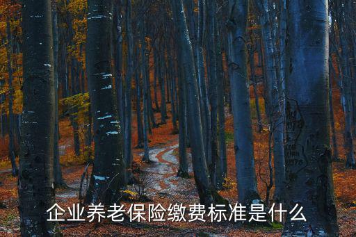 企業養老保險繳費標準是什么