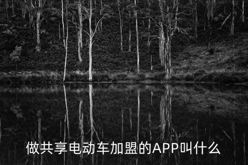 做共享電動車加盟的APP叫什么