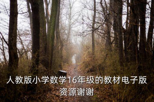 人教版小學數學16年級的教材電子版資源謝謝