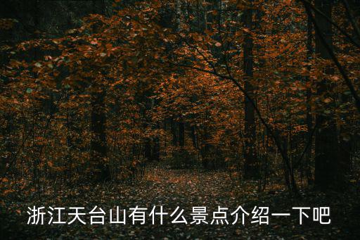 浙江天臺山有什么景點介紹一下吧