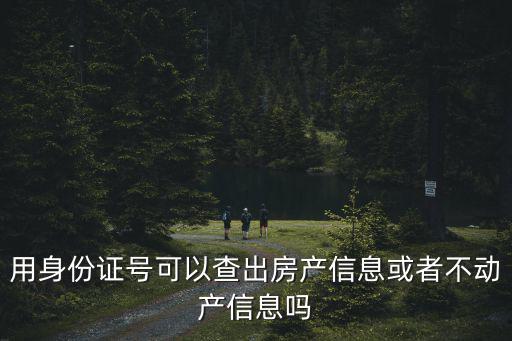 用身份證號可以查出房產信息或者不動產信息嗎