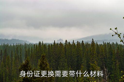 身份證更換需要帶什么材料