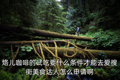 烙兒咖啡的試吃要什么條件才能去愛搜街美食達(dá)人怎么申請(qǐng)啊