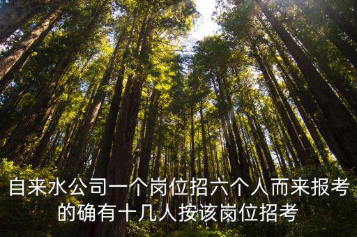 自來水公司一個崗位招六個人而來報考的確有十幾人按該崗位招考