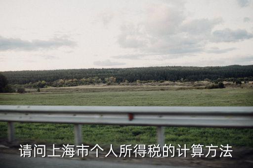 請問上海市個人所得稅的計算方法