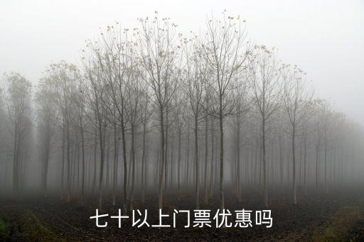 七十以上門票優惠嗎