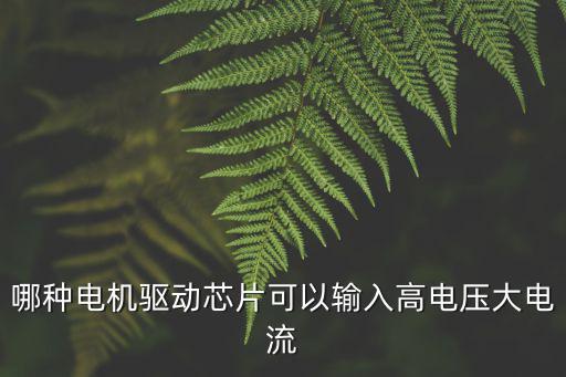 哪種電機驅動芯片可以輸入高電壓大電流
