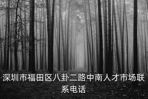 深圳市福田區八卦二路中南人才市場聯系電話
