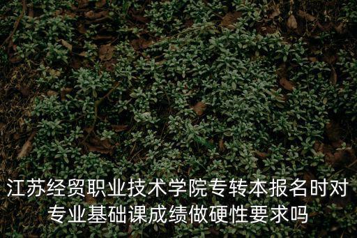 江蘇經(jīng)貿(mào)職業(yè)技術(shù)學(xué)院專轉(zhuǎn)本報名時對專業(yè)基礎(chǔ)課成績做硬性要求嗎