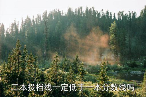 二本投檔線，二本投檔線一定低于一本分?jǐn)?shù)線嗎