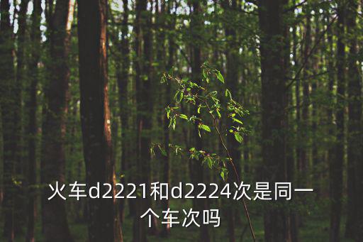 火車d2221和d2224次是同一個車次嗎