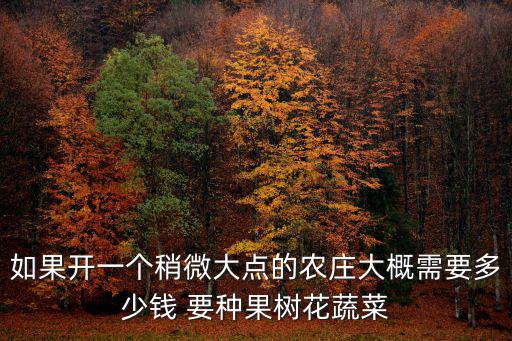 如果開一個稍微大點的農(nóng)莊大概需要多少錢 要種果樹花蔬菜