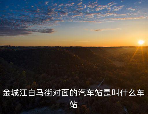 金城江白馬街對面的汽車站是叫什么車站