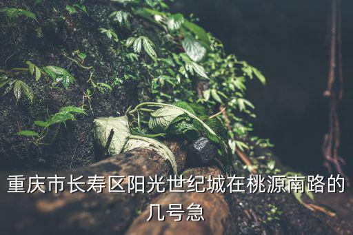 陽光世紀城，重慶市長壽區陽光世紀城在桃源南路的幾號急