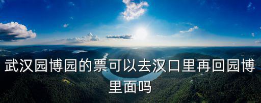 漢口里，武漢園博園的票可以去漢口里再回園博里面嗎