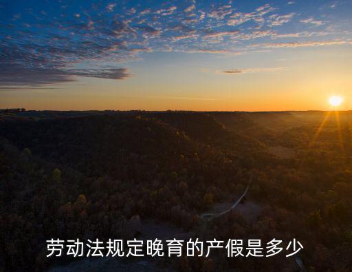 勞動法規(guī)定晚育的產(chǎn)假是多少
