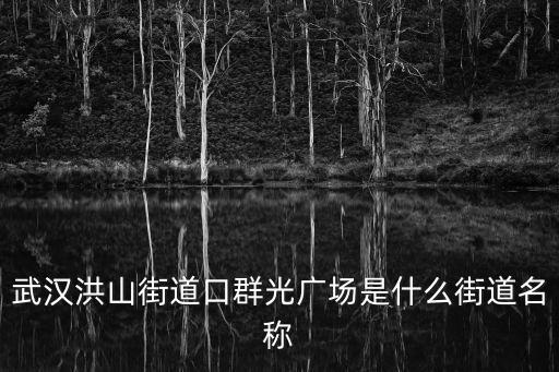 武漢洪山街道口群光廣場是什么街道名稱