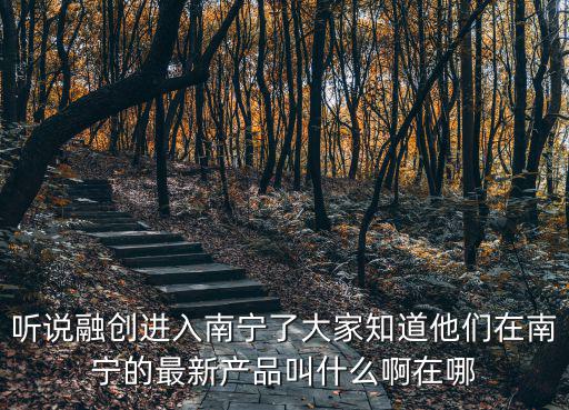 聽說融創進入南寧了大家知道他們在南寧的最新產品叫什么啊在哪