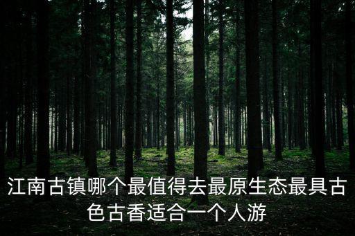 江南古鎮旅游，江南古鎮哪個最值得去最原生態最具古色古香適合一個人游
