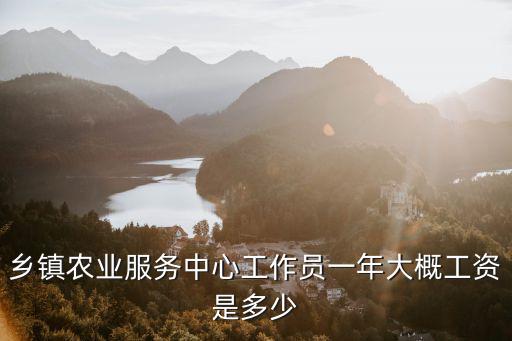 鄉(xiāng)鎮(zhèn)農(nóng)業(yè)服務中心工作員一年大概工資是多少
