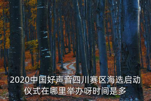 中國好聲音2020，2020年中國好聲音全國海選四川賽區(qū)舉辦地在哪里呀有沒有小伙伴知