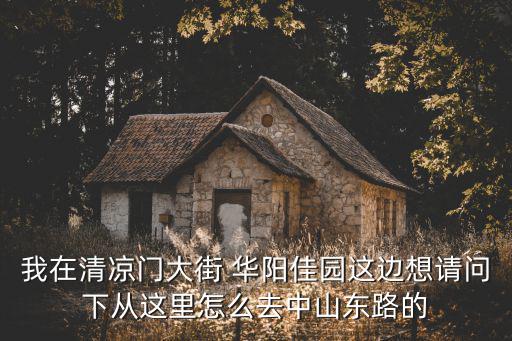 我在清涼門大街 華陽佳園這邊想請問下從這里怎么去中山東路的