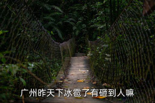廣州新聞，廣州昨天下冰雹了有砸到人嘛