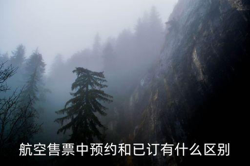 航空售票中預約和已訂有什么區別