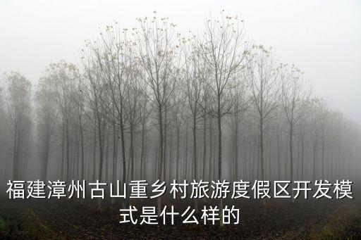 福建漳州古山重鄉村旅游度假區開發模式是什么樣的