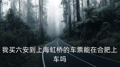 我買六安到上海虹橋的車票能在合肥上車嗎