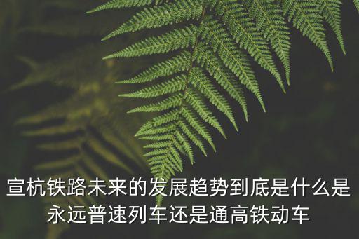 宣杭鐵路未來的發展趨勢到底是什么是永遠普速列車還是通高鐵動車