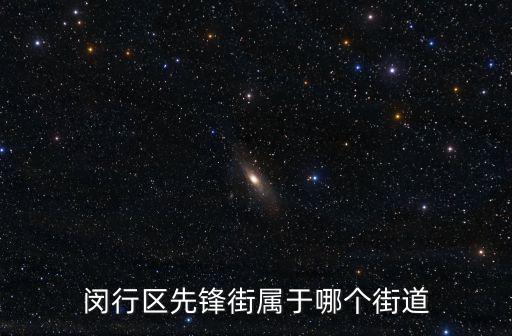 閔行區先鋒街屬于哪個街道