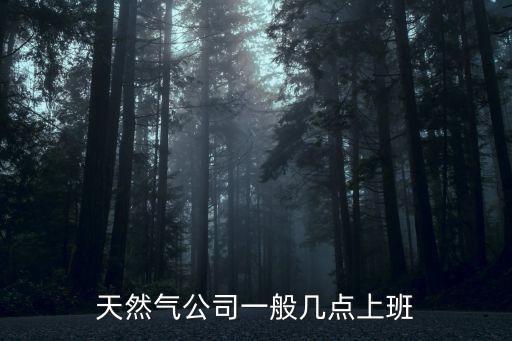 天然氣公司一般幾點上班