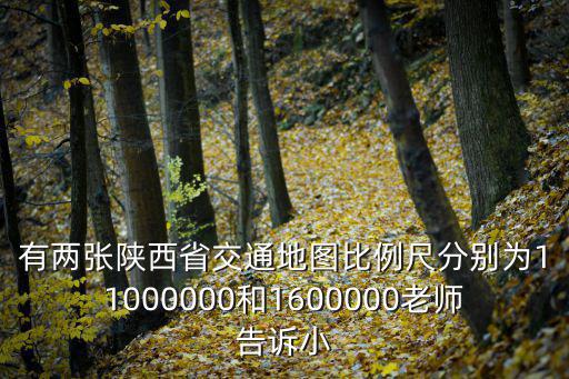 有兩張陜西省交通地圖比例尺分別為11000000和1600000老師告訴小