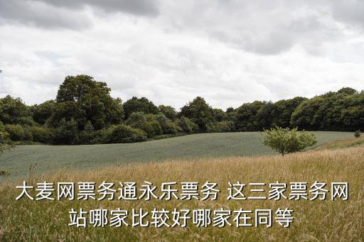 永樂票務官網，大麥網票務通永樂票務 這三家票務網站哪家比較好哪家在同等