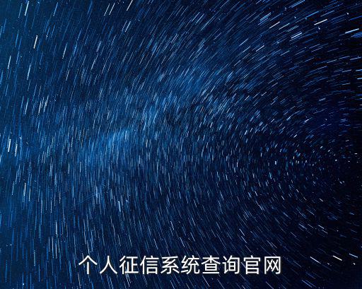 個人征信系統查詢官網
