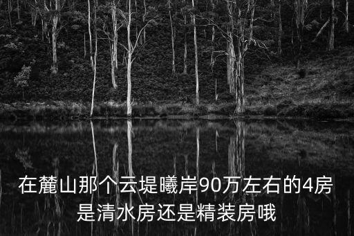 在麓山那個(gè)云堤曦岸90萬(wàn)左右的4房是清水房還是精裝房哦