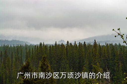 廣州市南沙區(qū)萬頃沙鎮(zhèn)的介紹